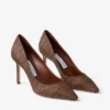Décolleté Romy 85 in raffia fine color cuoio
