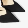 Décolleté Saeda 100 in camoscio nero con decorazioni in cristallo Décolleté Saeda 100 in camoscio nero con decorazioni in cristallo
