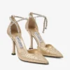 Decolleté Stevie 100 in pelle metallizzata martellata dorata Decolleté Stevie 100 in pelle metallizzata martellata dorata