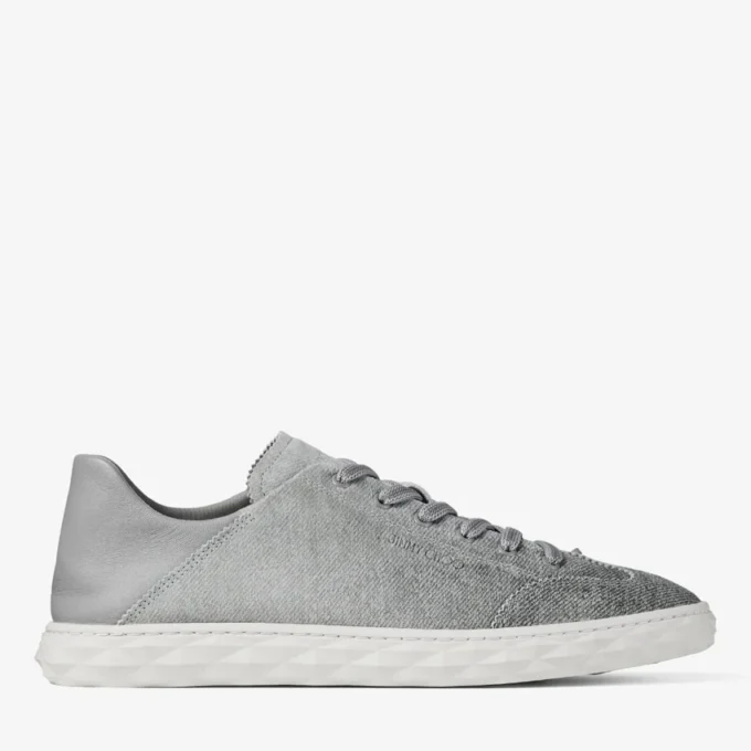 Diamond Flex M Sneakers basse in mix di denim e pelle scamosciata color tortora Diamond Flex M Sneakers basse in mix di denim e pelle scamosciata color tortora