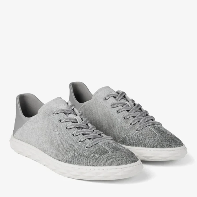 Diamond Flex M Sneakers basse in mix di denim e pelle scamosciata color tortora Diamond Flex M Sneakers basse in mix di denim e pelle scamosciata color tortora