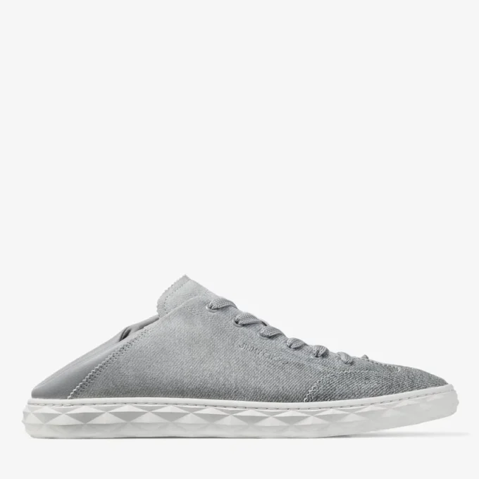 Diamond Flex M Sneakers basse in mix di denim e pelle scamosciata color tortora Diamond Flex M Sneakers basse in mix di denim e pelle scamosciata color tortora