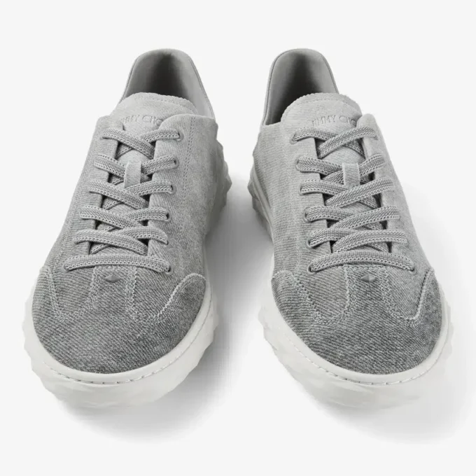 Diamond Flex M Sneakers basse in mix di denim e pelle scamosciata color tortora Diamond Flex M Sneakers basse in mix di denim e pelle scamosciata color tortora
