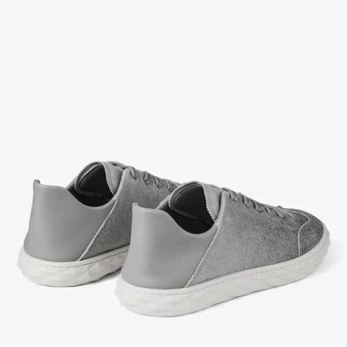 Diamond Flex M Sneakers basse in mix di denim e pelle scamosciata color tortora Diamond Flex M Sneakers basse in mix di denim e pelle scamosciata color tortora