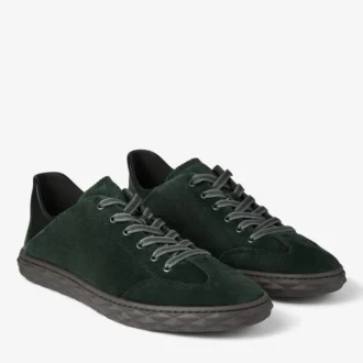 Diamond Flex M Sneakers basse in mix di pelle e camoscio verde britannico