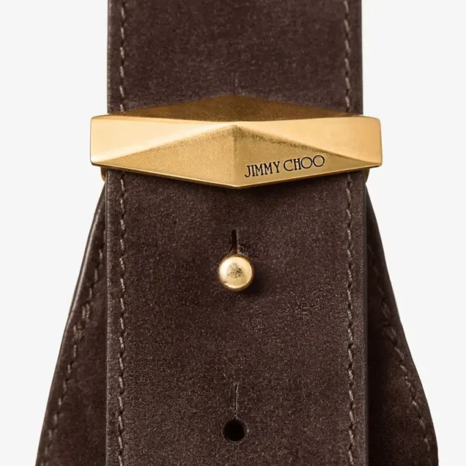 Diamond Hobo Borsa a tracolla media in pelle scamosciata color caffè Diamond Hobo Borsa a tracolla media in pelle scamosciata color caffè