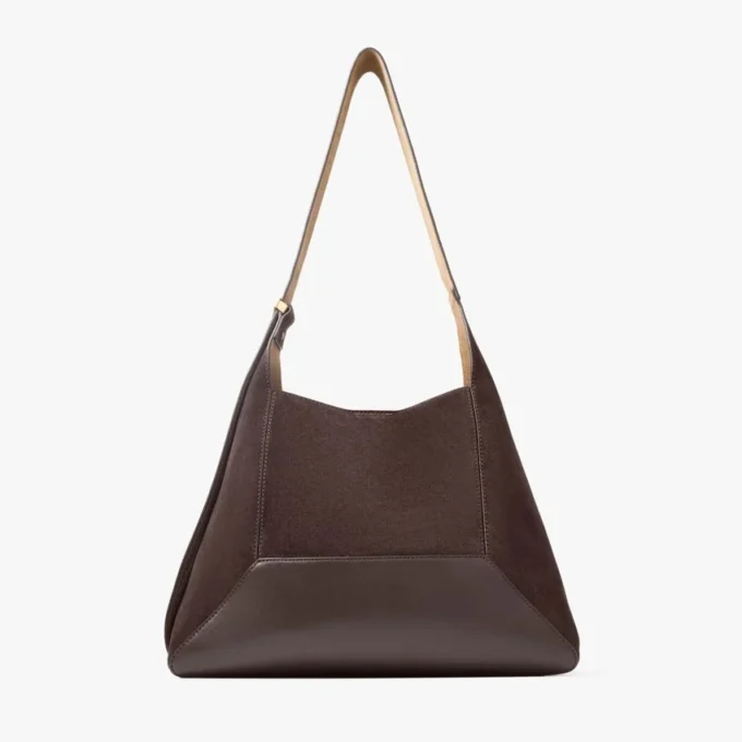 Diamond Hobo Borsa a tracolla media in pelle scamosciata color caffè Diamond Hobo Borsa a tracolla media in pelle scamosciata color caffè
