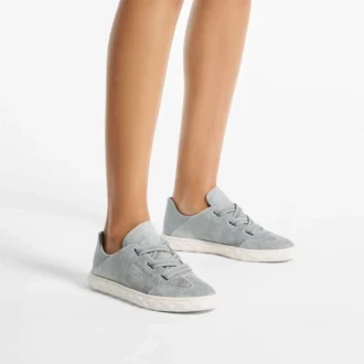 Diamond Light Flex F Sneakers basse in mix di denim e pelle scamosciata