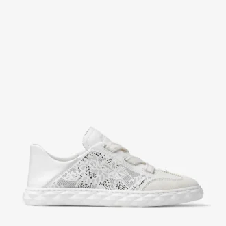 Diamond Light Flex F Sneakers basse in mix di pelle bianca e pelle traforata