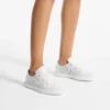 Diamond Light Flex F Sneakers basse in mix di pelle bianca e pelle traforata Diamond Light Flex F Sneakers basse in mix di pelle bianca e pelle traforata