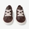 Diamond Light Flex F Sneakers in mix di pelle color cioccolato e latte e raffia pregiata