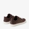 Diamond Light Flex F Sneakers in mix di pelle color cioccolato e latte e raffia pregiata