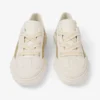 Diamond Light Flex F Sneakers in mix di pelle oro e latte e mesh intrecciato metallizzato
