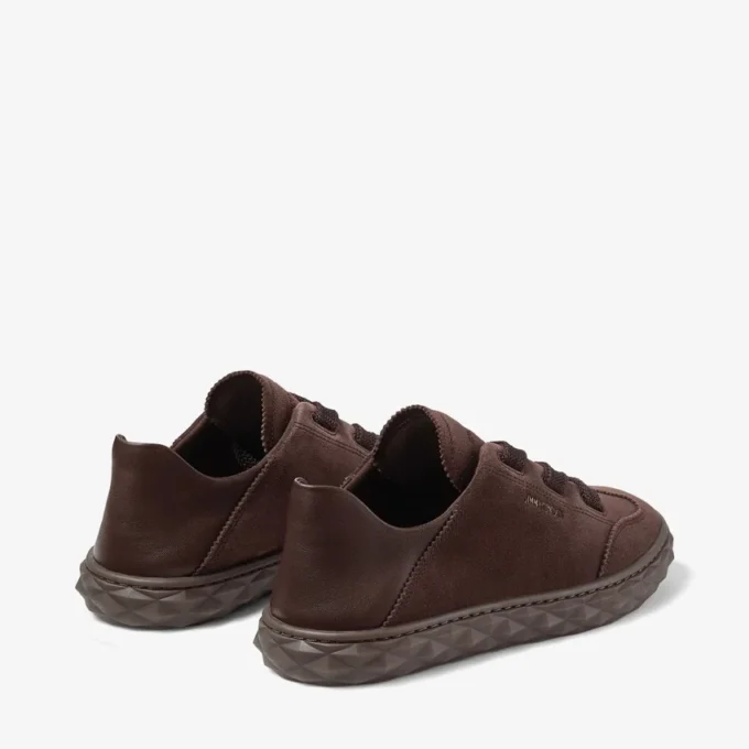 Diamond Light Flex F Sneakers in pelle scamosciata e pelle color cioccolato