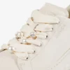 Diamond Light Maxi F Sneakers in pelle liscia color latte e glitter grossolani