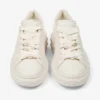 Diamond Light Maxi F Sneakers in pelle liscia color latte e glitter grossolani