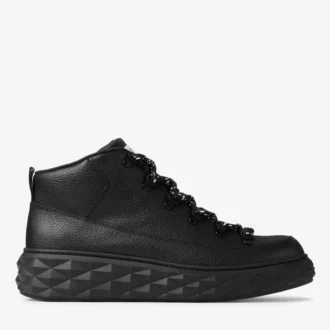 Diamond Maxi Hike M Scarpe da ginnastica alte in pelle di vitello martellata nera