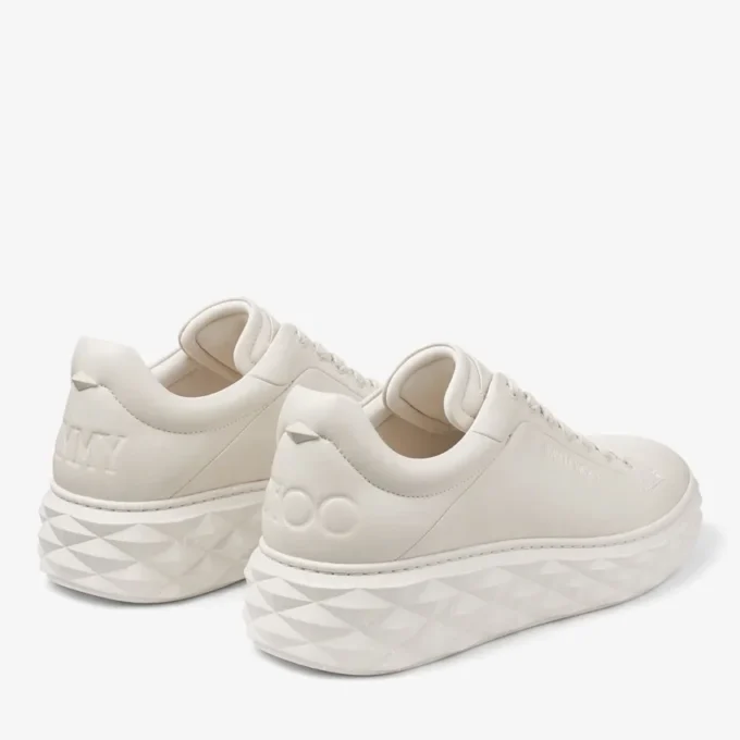 Diamond Maxi M Ii Sneakers con plateau in pelle nappa color gesso Diamond Maxi M Ii Sneakers con plateau in pelle nappa color gesso