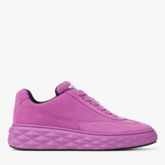Diamond Maxi Retro M Sneakers basse in pelle scamosciata vellutata viola orchidea