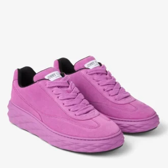 Diamond Maxi Retro M Sneakers basse in pelle scamosciata vellutata viola orchidea