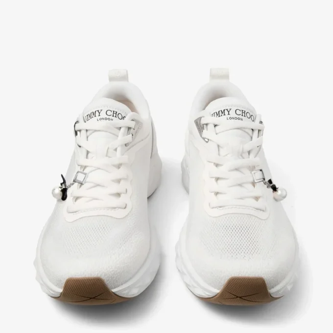 Diamond Run F Sneakers in misto jacquard e maglia bianca