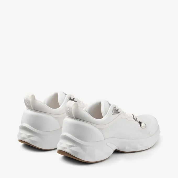 Diamond Run F Sneakers in misto jacquard e maglia bianca