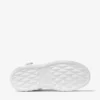 Diamond Sling Sneakers in pelle nappa bianca con cinturino in cristallo