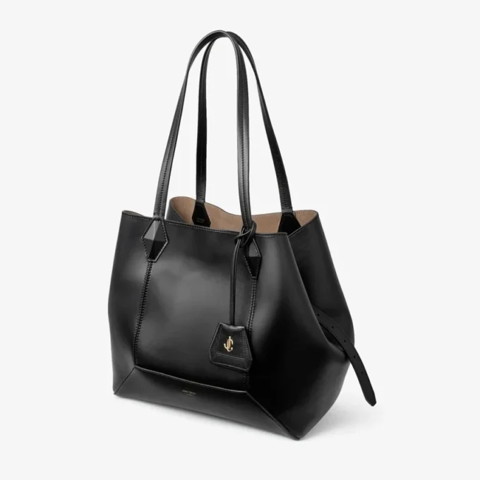 Diamond Tote Borsa tote media in pelle di vitello nera Diamond Tote Borsa tote media in pelle di vitello nera