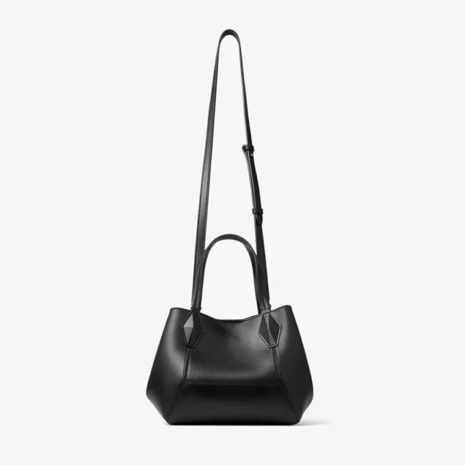 Diamond Tote Borsa tote piccola in pelle di vitello nera Diamond Tote Borsa tote piccola in pelle di vitello nera