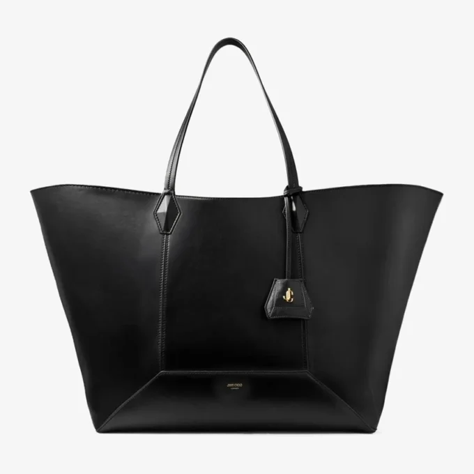 Diamond Tote Large Borsa tote in pelle di vitello nera Diamond Tote Large Borsa tote in pelle di vitello nera