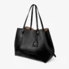 Diamond Tote Large Borsa tote in pelle di vitello nera Diamond Tote Large Borsa tote in pelle di vitello nera