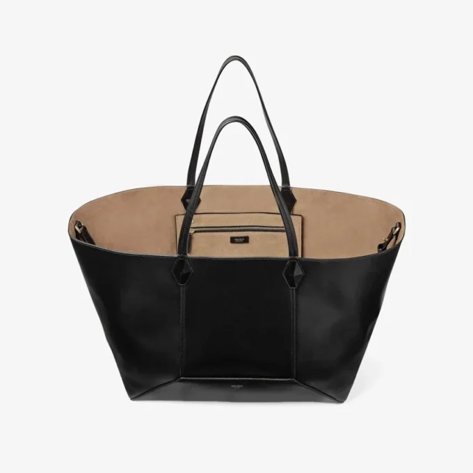 Diamond Tote Large Borsa tote in pelle di vitello nera Diamond Tote Large Borsa tote in pelle di vitello nera