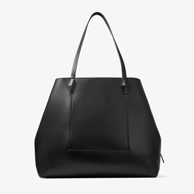 Diamond Tote Large Borsa tote in pelle di vitello nera Diamond Tote Large Borsa tote in pelle di vitello nera