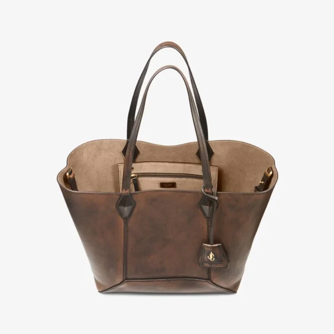 Diamond Tote Medium Borsa tote in pelle di vitello liscia color cognac Diamond Tote Medium Borsa tote in pelle di vitello liscia color cognac