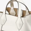 Diamond Tote Mini Borsa a mano mini in pelle color latte Diamond Tote Mini Borsa a mano mini in pelle color latte