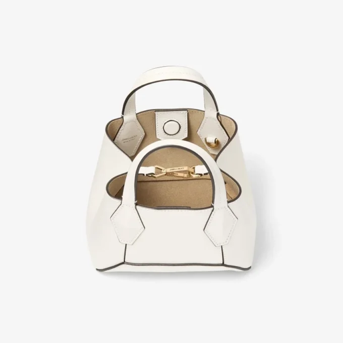 Diamond Tote Mini Borsa a mano mini in pelle color latte Diamond Tote Mini Borsa a mano mini in pelle color latte