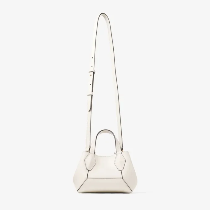 Diamond Tote Mini Borsa a mano mini in pelle color latte Diamond Tote Mini Borsa a mano mini in pelle color latte
