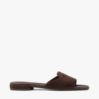 Dina Flat Sandalo con cinturino incrociato in pelle nappa nera