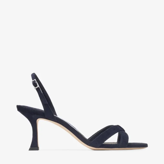 Elsy 70 in pelle scamosciata color marine