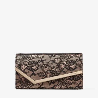 Emmie Borsa a mano in pizzo jimmy choo nera e rosa balletto