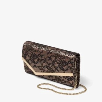 Emmie Borsa a mano in pizzo jimmy choo nera e rosa balletto