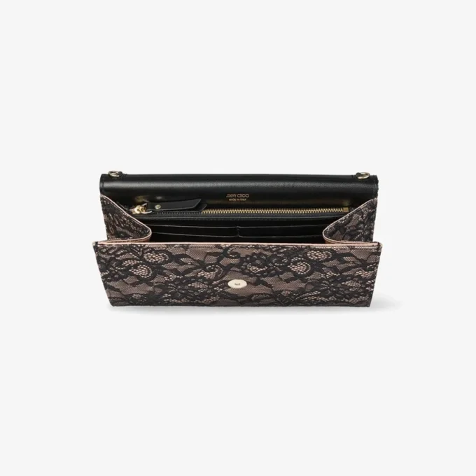 Emmie Borsa a mano in pizzo jimmy choo nera e rosa balletto Emmie Borsa a mano in pizzo jimmy choo nera e rosa balletto