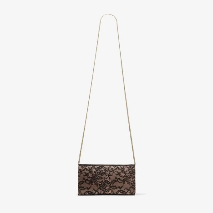 Emmie Borsa a mano in pizzo jimmy choo nera e rosa balletto Emmie Borsa a mano in pizzo jimmy choo nera e rosa balletto