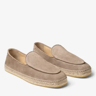 Espadrillas Shenton in camoscio velour color pietra Espadrillas Shenton in camoscio velour color pietra