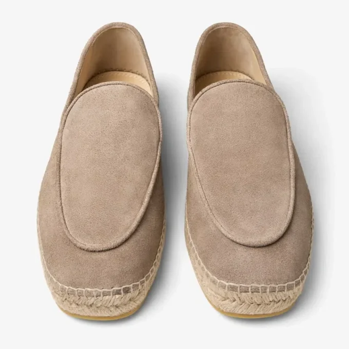 Espadrillas Shenton in camoscio velour color pietra Espadrillas Shenton in camoscio velour color pietra