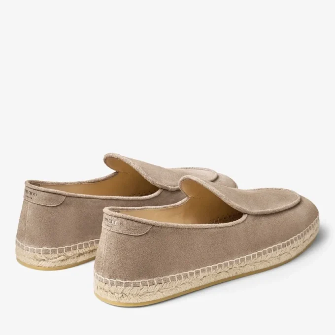 Espadrillas Shenton in camoscio velour color pietra Espadrillas Shenton in camoscio velour color pietra