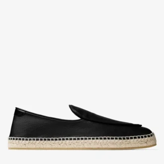 Espadrillas Shenton in pelle nera martellata Espadrillas Shenton in pelle nera martellata