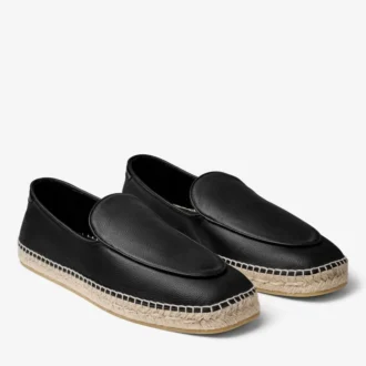 Espadrillas Shenton in pelle nera martellata Espadrillas Shenton in pelle nera martellata