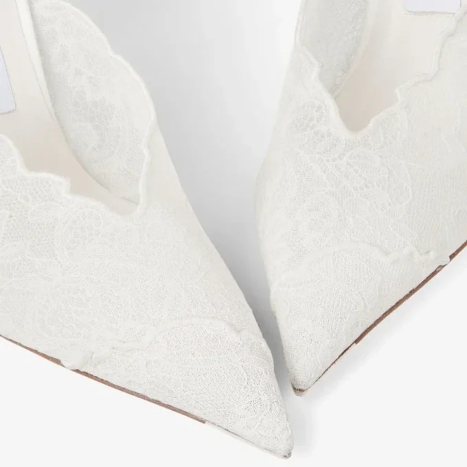Faiz 100 Décolleté in pizzo jimmy choo color avorio