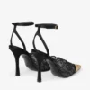 Faiz 100 – Décolleté nere jimmy choo con dettagli in pizzo e pizzo metallico